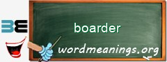 WordMeaning blackboard for boarder